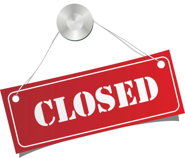 Closed week beginning 21/sept
